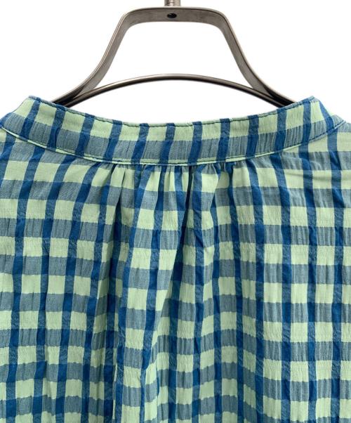 kelen（ケレン）kelen (ケレン) 半袖ワンピース 黄緑×ブルー サイズ:FREEの古着・服飾アイテム