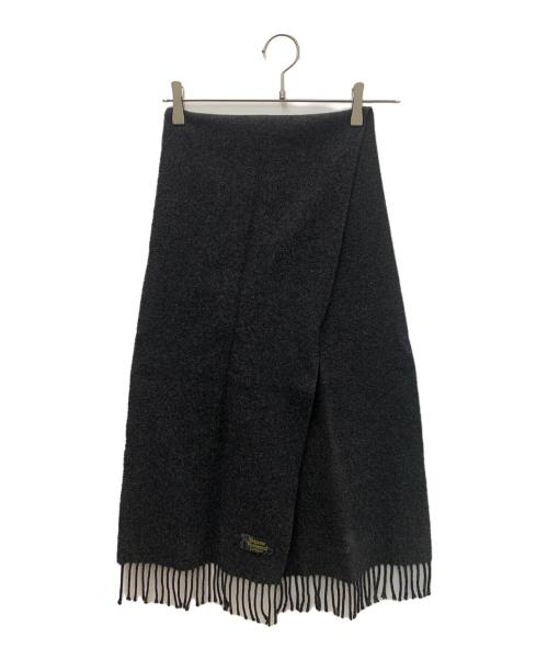 Vivienne Westwood（ヴィヴィアンウエストウッド）Vivienne Westwood (ヴィヴィアンウエストウッド) マフラー ブラックの古着・服飾アイテム