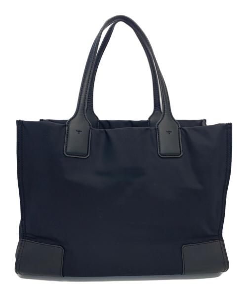 TORY BURCH（トリーバーチ）TORY BURCH (トリーバーチ) ナイロンレザートートバッグ ブラックの古着・服飾アイテム