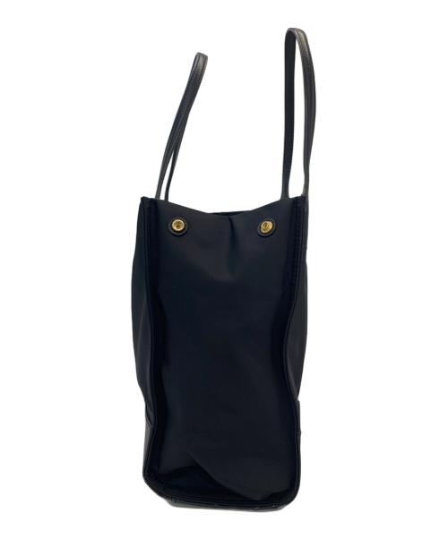 TORY BURCH（トリーバーチ）TORY BURCH (トリーバーチ) ナイロンレザートートバッグ ブラックの古着・服飾アイテム