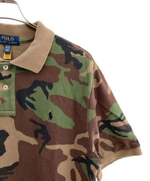 POLO RALPH LAUREN（ポロ・ラルフローレン）POLO RALPH LAUREN (ポロ・ラルフローレン) 半袖ポロシャツ ブラウン×グリーン サイズ:XLの古着・服飾アイテム