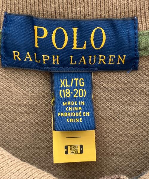 POLO RALPH LAUREN（ポロ・ラルフローレン）POLO RALPH LAUREN (ポロ・ラルフローレン) 半袖ポロシャツ ブラウン×グリーン サイズ:XLの古着・服飾アイテム