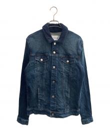Calvin Klein Jeans（カルバンクラインジーンズ）の古着「襟ボアデニムジャケット」｜ブルー
