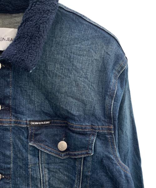 Calvin Klein Jeans（カルバンクラインジーンズ）Calvin Klein Jeans (カルバンクラインジーンズ) 襟ボアデニムジャケット ブルー サイズ:Ｓの古着・服飾アイテム