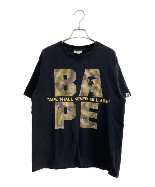 BAPE BY A BATHING APE（ベイプバイアベイシングエイプ）BAPE BY A BATHING APE (ベイプバイアベイシングエイプ) 半袖カットソー ブラック サイズ:Ｍの古着・服飾アイテム