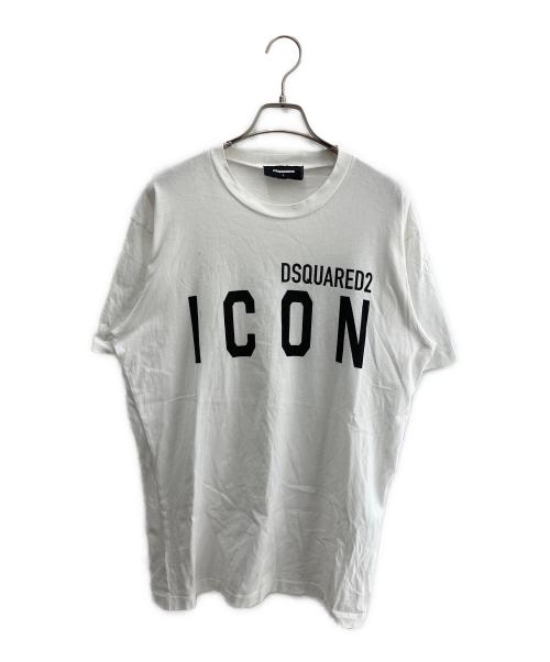 DSQUARED2（ディースクエアード）DSQUARED2 (ディースクエアード) 半袖カットソー ホワイト サイズ:Lの古着・服飾アイテム