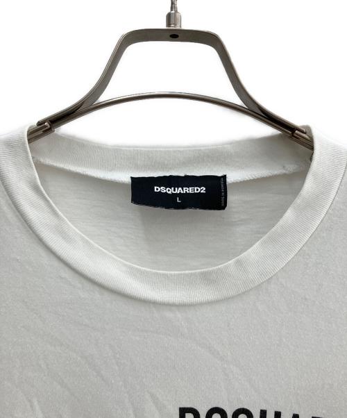 DSQUARED2（ディースクエアード）DSQUARED2 (ディースクエアード) 半袖カットソー ホワイト サイズ:Lの古着・服飾アイテム