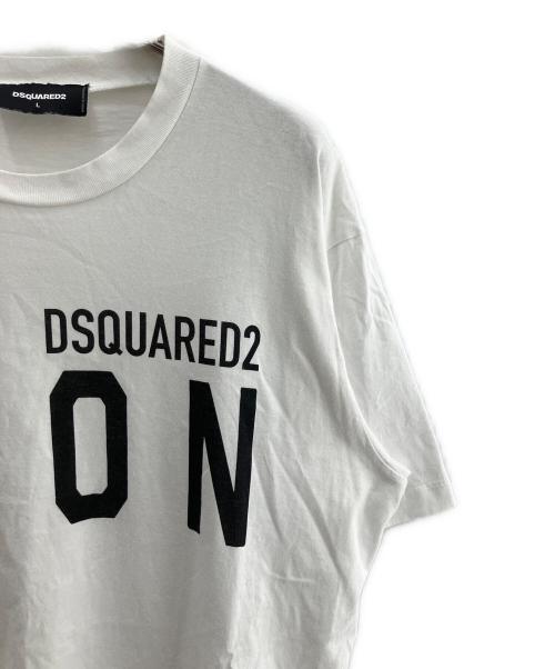 DSQUARED2（ディースクエアード）DSQUARED2 (ディースクエアード) 半袖カットソー ホワイト サイズ:Lの古着・服飾アイテム