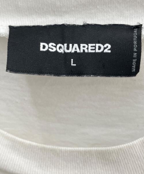 DSQUARED2（ディースクエアード）DSQUARED2 (ディースクエアード) 半袖カットソー ホワイト サイズ:Lの古着・服飾アイテム