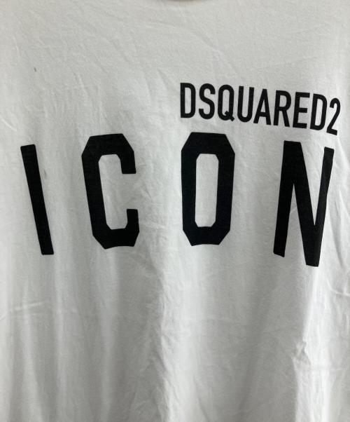 DSQUARED2（ディースクエアード）DSQUARED2 (ディースクエアード) 半袖カットソー ホワイト サイズ:Lの古着・服飾アイテム