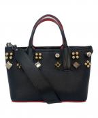 Christian Louboutinクリスチャン・ルブタン）の古着「2WAYショルダーバッグ」｜ブラック×レッド