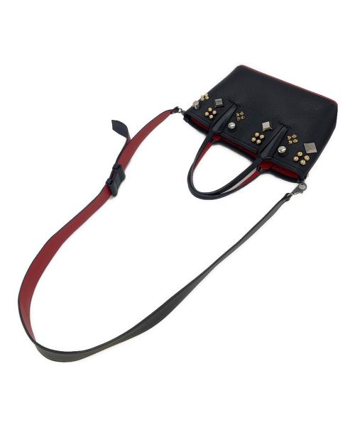 Christian Louboutin（クリスチャン・ルブタン）Christian Louboutin (クリスチャン・ルブタン) 2WAYショルダーバッグ ブラック×レッドの古着・服飾アイテム