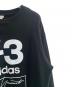 中古・古着 adidas (アディダス) Y-3 (ワイスリー) スウェット ブラック×ホワイト サイズ:L：12000円
