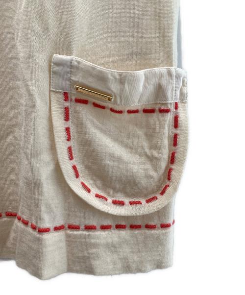 LOUIS VUITTON（ルイ ヴィトン）LOUIS VUITTON (ルイ ヴィトン) 半袖カットソー アイボリー×レッド サイズ:Ｓの古着・服飾アイテム