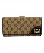 GUCCIグッチ）の古着「長財布」｜ブラウン