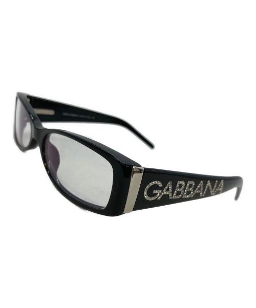 DOLCE & GABBANA（ドルチェ＆ガッバーナ）DOLCE & GABBANA (ドルチェ＆ガッバーナ) 伊達眼鏡 ブラックの古着・服飾アイテム