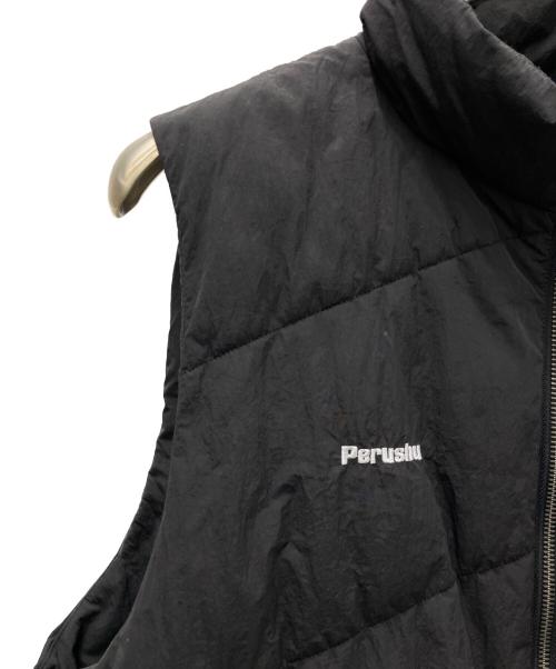 PERUSHU（ペルーシュ）PERUSHU (ペルーシュ) 中綿ベスト ブラック サイズ:Ｍの古着・服飾アイテム