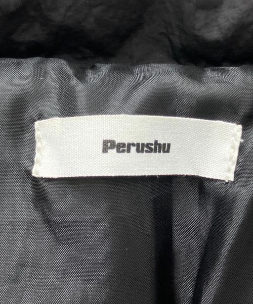 PERUSHU（ペルーシュ）PERUSHU (ペルーシュ) 中綿ベスト ブラック サイズ:Ｍの古着・服飾アイテム