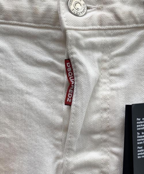 DSQUARED2（ディースクエアード）DSQUARED2 (ディースクエアード) ペイント加工デニムパンツ ホワイト サイズ:46 未使用品の古着・服飾アイテム