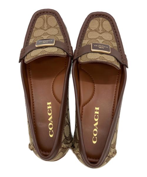 COACH（コーチ）COACH (コーチ) ローファー ブラウン サイズ:23.5の古着・服飾アイテム