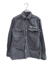 stussy（ステューシー）の古着「刺繍カバーオール」｜ネイビー×ホワイト