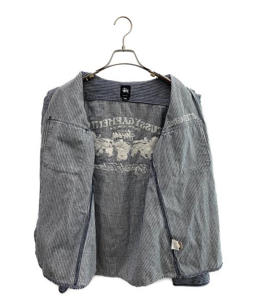 stussy（ステューシー）stussy (ステューシー) 刺繍カバーオール ネイビー×ホワイト サイズ:Ｓの古着・服飾アイテム