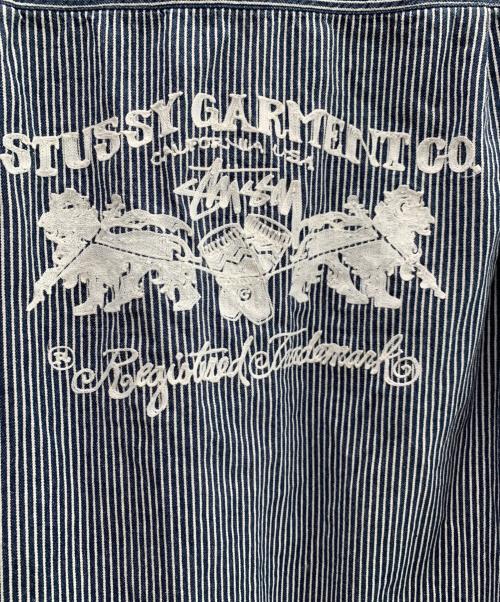 stussy（ステューシー）stussy (ステューシー) 刺繍カバーオール ネイビー×ホワイト サイズ:Ｓの古着・服飾アイテム