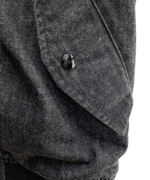 ALPHA（アルファ）ALPHA (アルファ) 切替デニムフライトジャケット ブラック サイズ:Lの古着・服飾アイテム