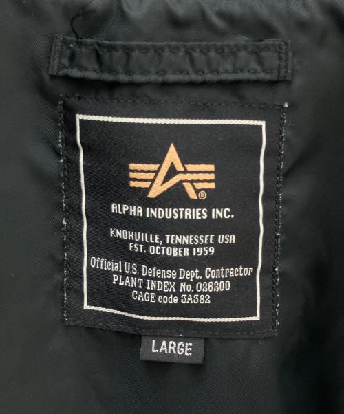 ALPHA（アルファ）ALPHA (アルファ) 切替デニムフライトジャケット ブラック サイズ:Lの古着・服飾アイテム