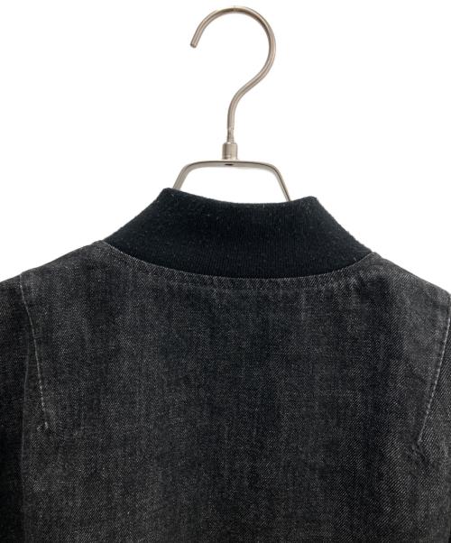 ALPHA（アルファ）ALPHA (アルファ) 切替デニムフライトジャケット ブラック サイズ:Lの古着・服飾アイテム
