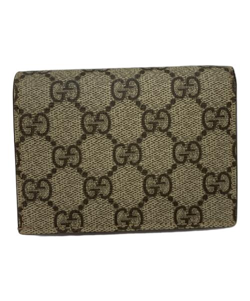 GUCCI（グッチ）GUCCI (グッチ) スプリームチェリーウォレット グレー×レッドの古着・服飾アイテム