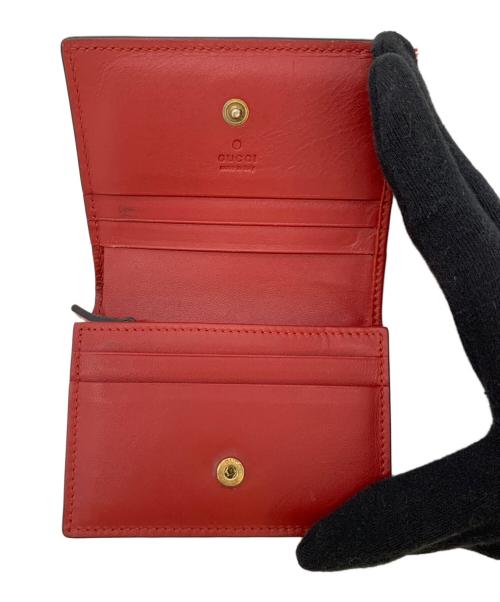 GUCCI（グッチ）GUCCI (グッチ) スプリームチェリーウォレット グレー×レッドの古着・服飾アイテム