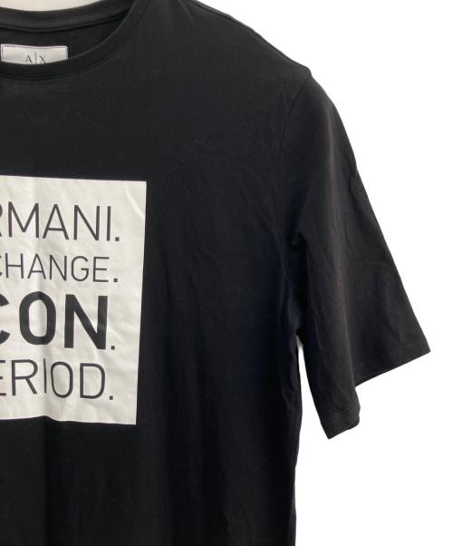 ARMANI EXCHANGE（アルマーニ エクスチェンジ）ARMANI EXCHANGE (アルマーニ エクスチェンジ) 半袖ワンピース ブラック サイズ:Ｍの古着・服飾アイテム
