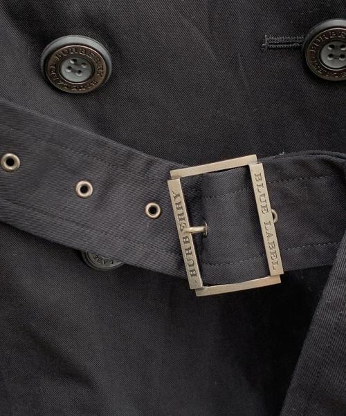 BURBERRY BLUE LABEL（バーバリー ブルー レーベル）BURBERRY BLUE LABEL (バーバリー ブルー レーベル) トレンチコート ブラック サイズ:40の古着・服飾アイテム