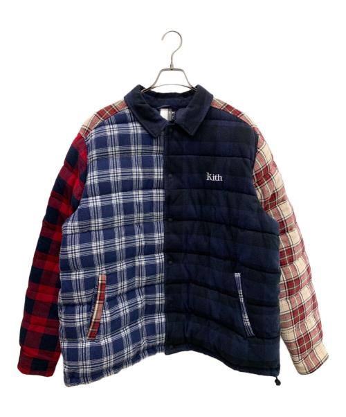 KITH（キス）KITH (キス) 中綿ジャケット ネイビー×レッド サイズ:XLの古着・服飾アイテム