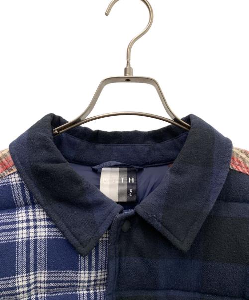 KITH（キス）KITH (キス) 中綿ジャケット ネイビー×レッド サイズ:XLの古着・服飾アイテム