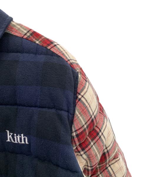 KITH（キス）KITH (キス) 中綿ジャケット ネイビー×レッド サイズ:XLの古着・服飾アイテム