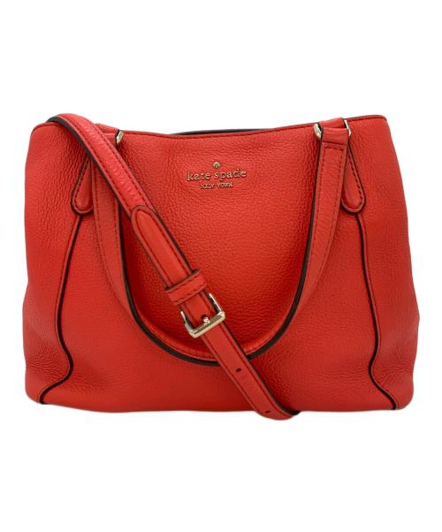 Kate Spade（ケイトスペード）Kate Spade (ケイトスペード) 2WAYバッグ レッドの古着・服飾アイテム