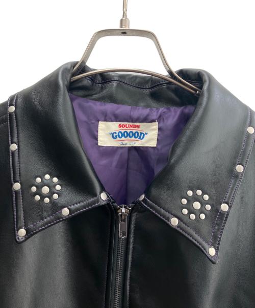 SOUNDS GOOOOD（サウンズグッド）SOUNDS GOOOOD (サウンズグッド) フリンジレザーライダースジャケット ブラック サイズ:SIZE ONEの古着・服飾アイテム