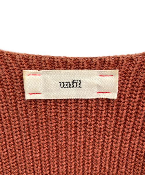 UNFIL（アンフィル）UNFIL (アンフィル) ニットベスト ブラウン サイズ:5の古着・服飾アイテム