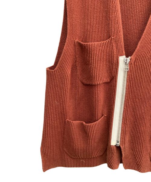 UNFIL（アンフィル）UNFIL (アンフィル) ニットベスト ブラウン サイズ:5の古着・服飾アイテム