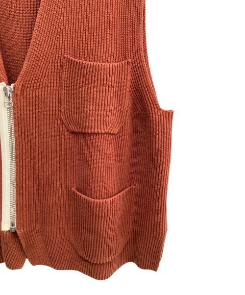 UNFIL（アンフィル）UNFIL (アンフィル) ニットベスト ブラウン サイズ:5の古着・服飾アイテム