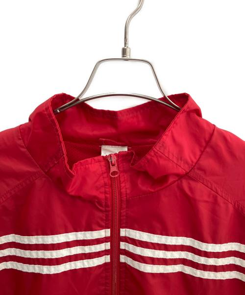 adidas（アディダス）adidas (アディダス) ナイロンジャケット レッド サイズ:2XLの古着・服飾アイテム