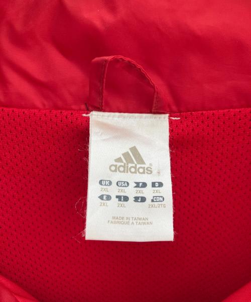 adidas（アディダス）adidas (アディダス) ナイロンジャケット レッド サイズ:2XLの古着・服飾アイテム