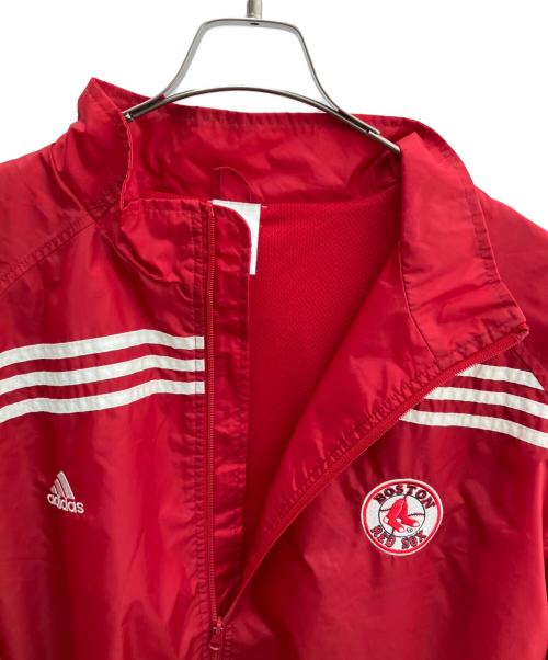 adidas（アディダス）adidas (アディダス) ナイロンジャケット レッド サイズ:2XLの古着・服飾アイテム