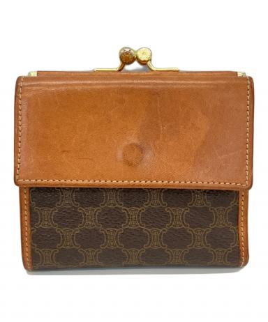 中古・古着通販】CELINE (セリーヌ) マカダム柄3つ折り財布 ブラウン