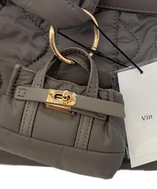 Vin（ヴィン）vin (ヴィン) キルティングトートバッグ グレーの古着・服飾アイテム