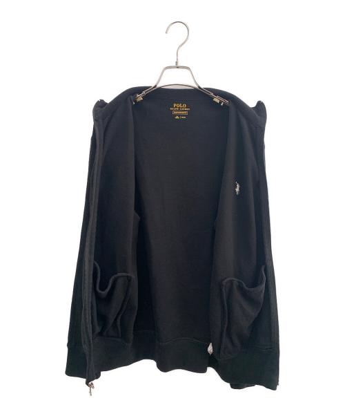POLO RALPH LAUREN（ポロ・ラルフローレン）POLO RALPH LAUREN (ポロ・ラルフローレン) ジップアップスウェット ブラック サイズ:Ｍの古着・服飾アイテム