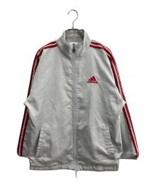 adidas（アディダス）の古着「ジップパーカー」｜グレー×レッド