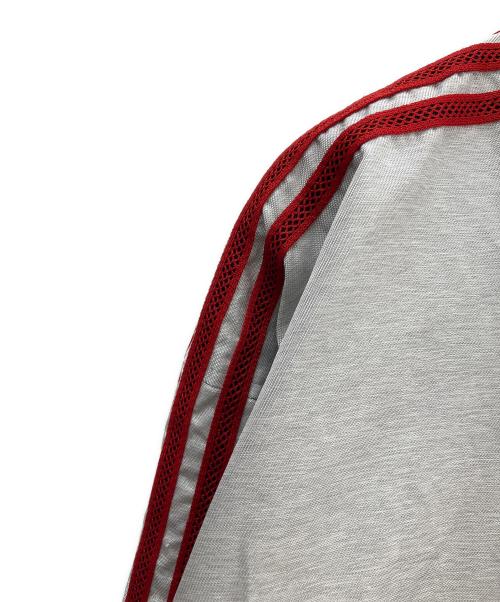 adidas（アディダス）adidas (アディダス) ジップパーカー グレー×レッド サイズ:Ｓの古着・服飾アイテム